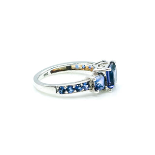Sterling Silver Blue Sapphire Ring Size 5