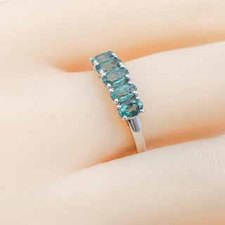 Sterling Silver Indian Ocean Apatite Ring Size 8