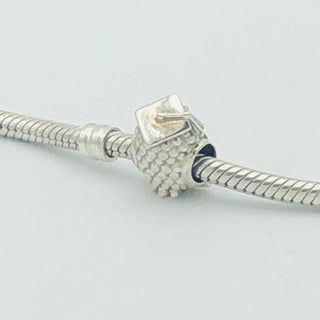 PANDORA Graduate Owl Sterling Silver Charm Bead #790502NSB