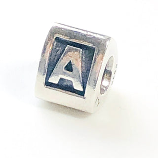 PANDORA Alphabet Letter A Sterling Silver Charm Bead