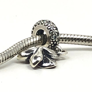 PANDORA Purple Orchid Flower Dangle S925 ALE Sterling Silver Charm 791554EN69 - Retired