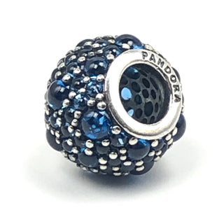 Pandora Shimmering Droplets S925 ALE Sterling Silver Charm with London Blue Crystal - 791755NLB Retired