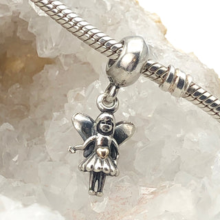 PANDORA Fairy S925 ALE Sterling Silver And 14K Gold Dangle Charm Bead 791032 - Retired