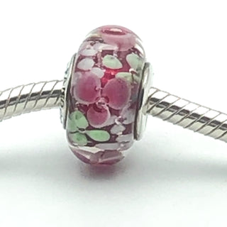 PANDORA Flower Garden Murano S925 ALE Sterling Silver Murano Glass Charm 791652 - Retired