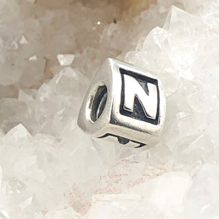 PANDORA Alphabet Letter &quot;N&quot; 925 ALE Sterling Silver Charm 790323N - Retired