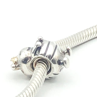 PANDORA Queen Bee Charm 925 ALE Sterling Silver Bead With 14K Gold Crown 790227 - Retired