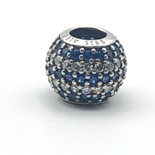 PANDORA Blue Nautical Pave Lights 925 ALE Sterling Silver Charm With Blue And Clear Crystals 791172NCB - Retired