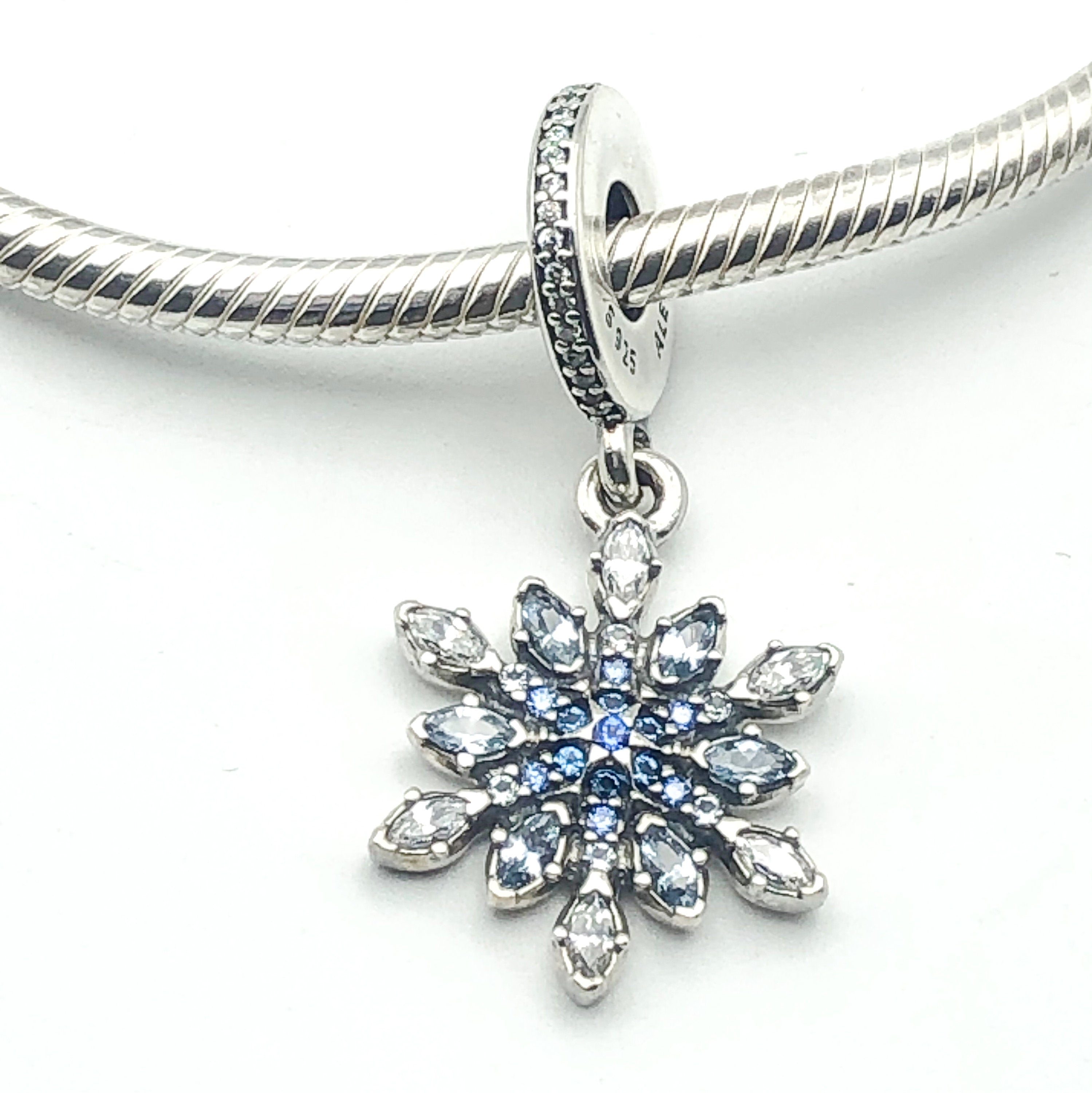 Pandora | Jewelry | Pandora Bright Snowflake Clasp Mesh Bracelet | Poshmark