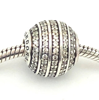 PANDORA ESSENCE Confidence Charm S925 ALE Sterling Silver Charm With Clear Zirconia 796022CZ - Retired