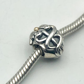 PANDORA Life Saver 925 ALE Sterling Silver And 14K Gold Charm Medical Bead 791042 - Retired