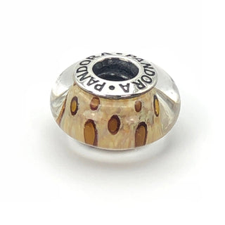 Pandora Clouded Leopard Sterling Silver Murano Charm