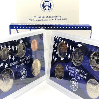 2003 U.S. Mint Ten Coin Set With 2003 U.S. State Quarters