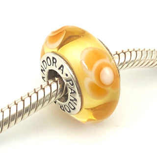 Pandora Yellow Flowers Murano