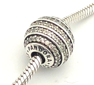 PANDORA ESSENCE Confidence Charm S925 ALE Sterling Silver Charm With Clear Zirconia 796022CZ - Retired