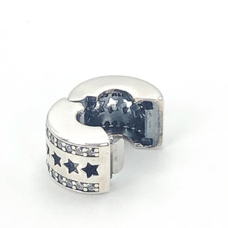 PANDORA Starry Formation Silver Clip Charm With Clear Zirconia 796381CZ