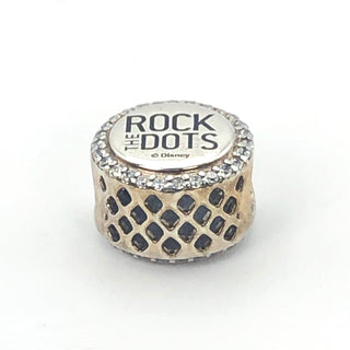 PANDORA Disney Limited Release Rock The Dots Logo Sterling Silver Charm