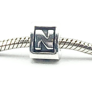 PANDORA Alphabet Letter &quot;N&quot; 925 ALE Sterling Silver Charm 790323N - Retired