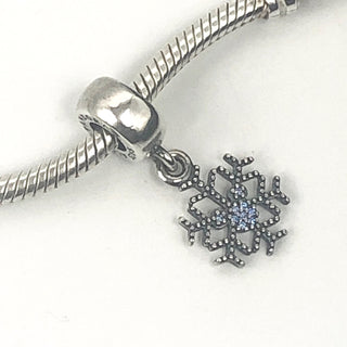 Pandora Disney Mickey's Sparkling Snowflake Sterling Silver Dangle Charm