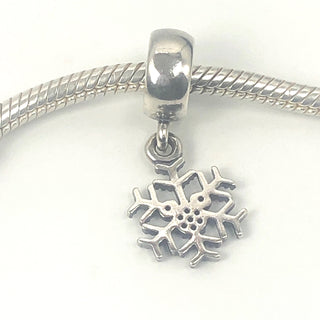 Pandora Disney Mickey's Sparkling Snowflake Sterling Silver Dangle Charm