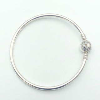 Pandora Limited Edition Dainty Bow Sterling Silver Bangle Bracelet