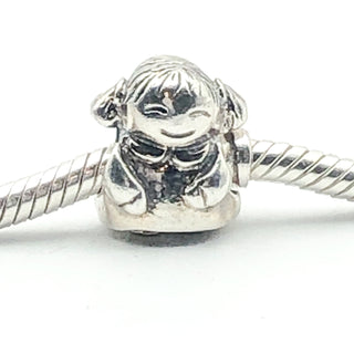 PANDORA Girl 925 ALE Sterling Silver Charm Young Girl Family Bead 790375 - Retired
