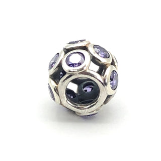 PANDORA Whimsical Lights Sterling Silver Charm With Purple Zirconia