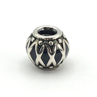 PANDORA Life's Rhythm Sterling Silver Charm With Black Enamel