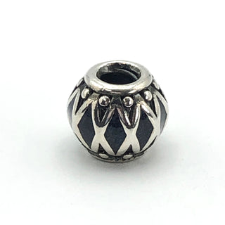 PANDORA Life's Rhythm Sterling Silver Charm With Black Enamel