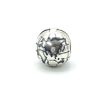 PANDORA Silver Globe Sterling Silver Travel Clip Charm