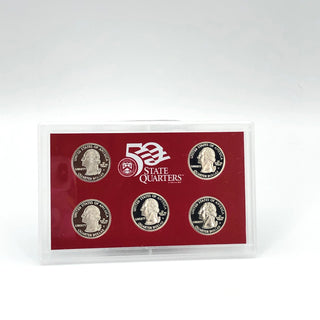 2002-S U.S. Mint Silver Proof Set In Original Packaging With 2002 U.S. State Silver Quarters