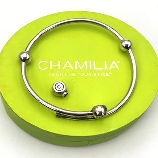 CHAMILIA Sterling Silver Flex Bangle Bracelet With Stoppers And Removable Ends