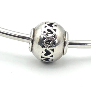 Pandora ESSENCE Love Sterling Silver Charm With Band of Hearts