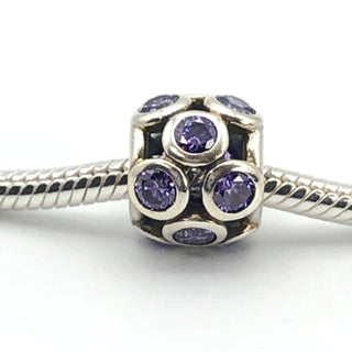 PANDORA Whimsical Lights Sterling Silver Charm With Purple Zirconia