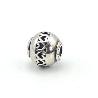 Pandora ESSENCE Love Sterling Silver Charm With Band of Hearts