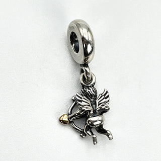PANDORA Cupid Sterling Silver Dangle Charm With 14K Gold