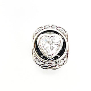 Pandora Elevated Heart Sterling Silver Charm