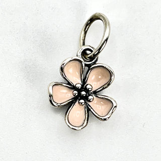 PANDORA Cherry Blossom Sterling Silver Pendant With Pink Enamel 390347EN40 - Retired