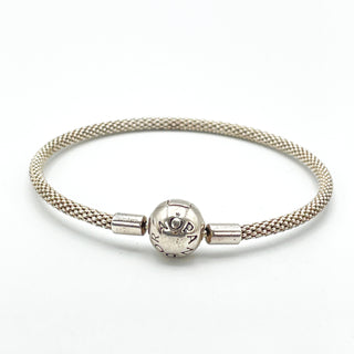 Pandora Sterling Silver Mesh Bracelet With Pandora Clasp