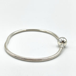 Pandora Smooth Sterling Silver Snake Chain Pandora Clasp Bracelet