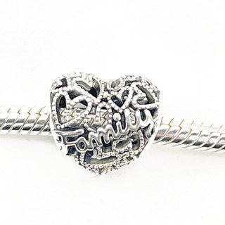 Pandora Family Sterling Silver Openworks Heart Charm