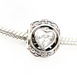 Pandora Elevated Heart Sterling Silver Charm