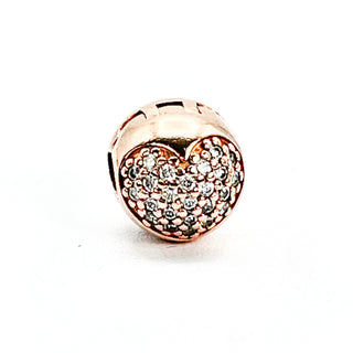 PANDORA Rose ™ Love of My Life Heart Clip With Clear Zirconia
