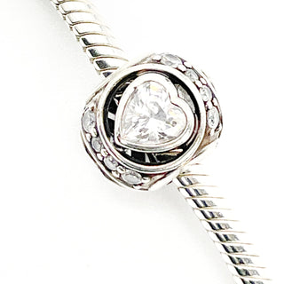 Pandora Elevated Heart Sterling Silver Charm