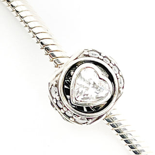 Pandora Elevated Heart Sterling Silver Charm