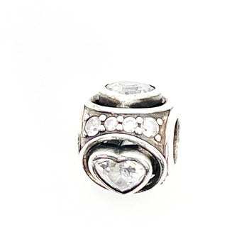 Pandora Elevated Heart Sterling Silver Charm