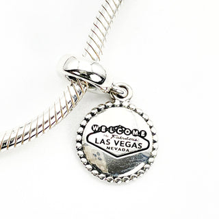 PANDORA Las Vegas Exclusive Welcome Sign Sterling Silver Dangle Charm