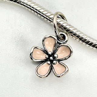 PANDORA Cherry Blossom Sterling Silver Pendant With Pink Enamel 390347EN40 - Retired