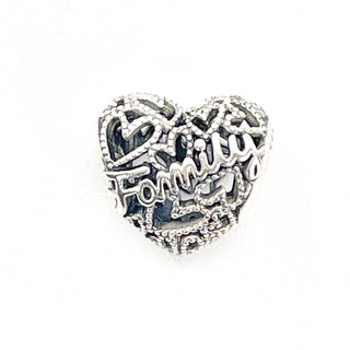 Pandora Family Sterling Silver Openworks Heart Charm