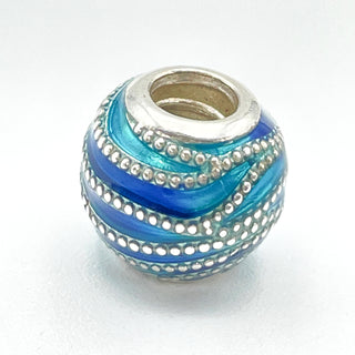 PANDORA Blue Wave Sterling Silver Charm Bead