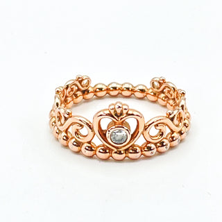 Pandora Rose™ Size 6 14k rose gold-plated Princess Tiara Crown Ring